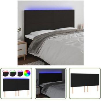 Testiera A LED Nera 200 x 5 cm In Tessuto – Vidaxl