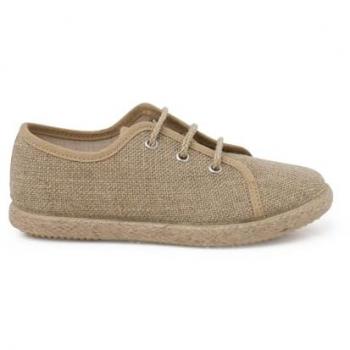 Derbies Enfants Lacets Jute Beige