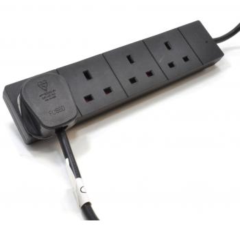 Gang Way UK Trailing Socket Mains Power Extension Lead Black 3m