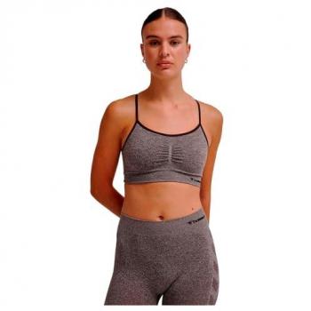 Manga Corta Hummel CI Scrunch Sports Top Gris M Femenino