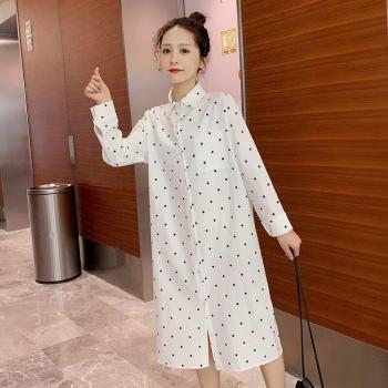 Chemise de maternité velours côtelé à manches longues