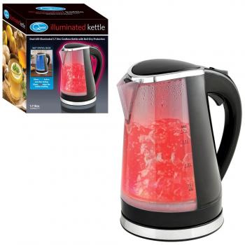 Quest 35920 1.7 L Cordless Dual LED Black Kettle