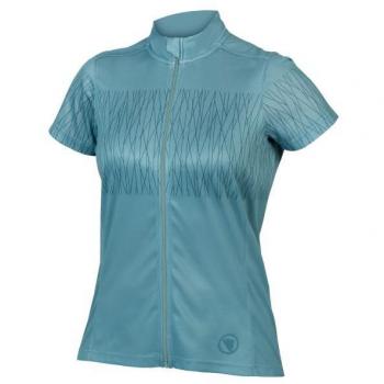 Maillot Endura Hummvee Ray manga corta azul claro mujer