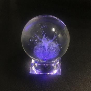 Deer Figurine Quartz Crystal Ball Pendulum