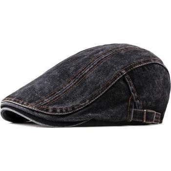 Men's Washed Denim Newsboy Cap
