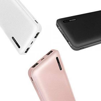 LogiLink Zusatzakku (10000 mAh, 10 W, 37 Wh), Powerbank, Weiss