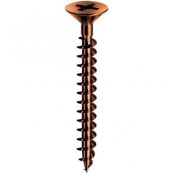 Vis de fixation en acier bronzé 6x100 mm
