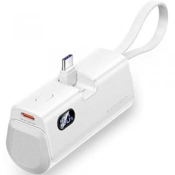Vention Powerbank 4800 mAh 22,5 W con Cavo Dati Lightning – Modello FHQW0 – Bianco