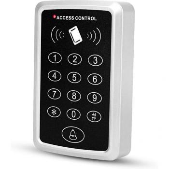 125KHz EM Card Reader with Waterproof Keypad Access Control, Rainproof Cover, 10 Keyfobs for Door Access