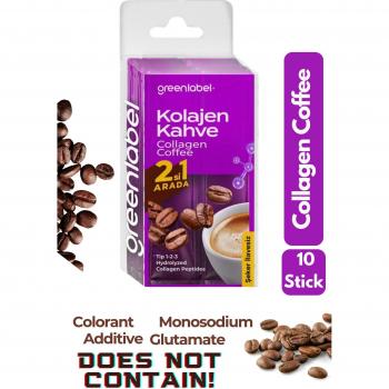 Greenlabel Café + Colágeno 12g, 10 piezas