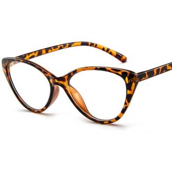 Female Cat Eye Computer Glasses, Anti-Radiation, UV400, Round Frame