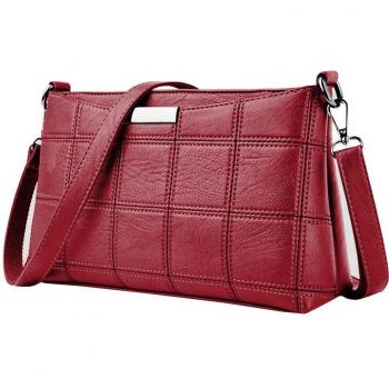 Bolso Cuadros y Borlas
