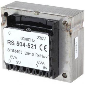 Transformador 9V AC 12VA con Conexión de Agujero Pasante