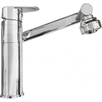 Rubinetto Miscelatore Cucina Cromato Monocomando Girevole 360° con Doccetta e Areatore 1802