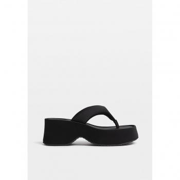 Stradivarius Sandalo con Zeppa NERO Taglia 36