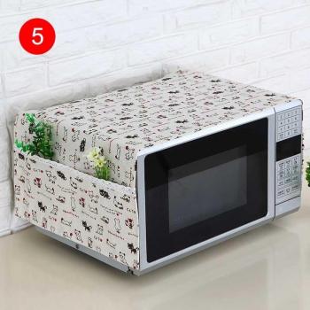 Microwave Dust Cover with Storage Pockets