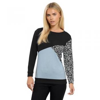 M&Co Petite Black Graphic Jumper