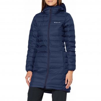 Piumino lungo con cappuccio Columbia Lake 22 donna blu scuro