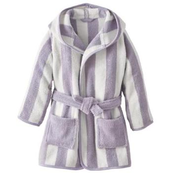 Youth Violet Striped Towel Robe – VERTBAUDET 9‑10 Year Olds