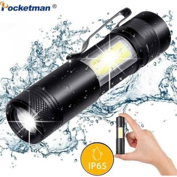 Super Bright XML-Q5+COB LED Flashlight