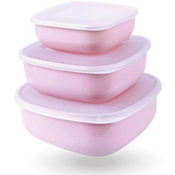 Meal Prep Boxen, Vorratsdosen mit Deckel, 3er Set, spülmaschinenfest