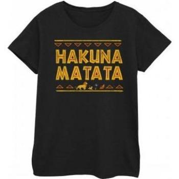 Hakuna Matata T-Shirt Donna Nero Disney