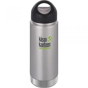 Bouteille isotherme Klean Kanteen grande avec bouchon Loop Cap en acier inoxydable brossé