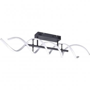 SEQUENCE SOSPENSIONE LED SPIRALE IN METALLO ALLUMINIO E NERO