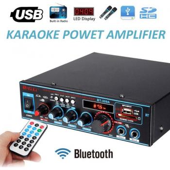 800W HiFi Karaoke Amplifier with Bluetooth and FM Radio