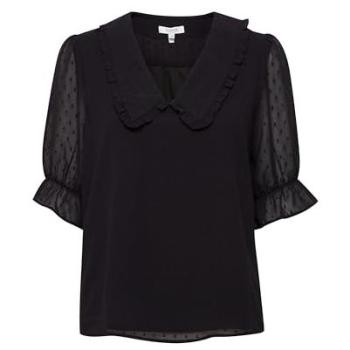 BYIsigne Shirtbluse Damen – Hüftlange schwarze Bluse, Gr. 38