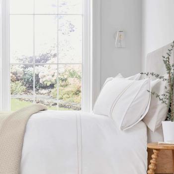 White Velvet‑Cotton Duvet Cover – King Size
