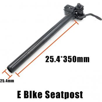 Jue Shuai Electric Bike Adjustable Seat Post 25.4/27.2mm Length 200/300/350mm Black/Silver