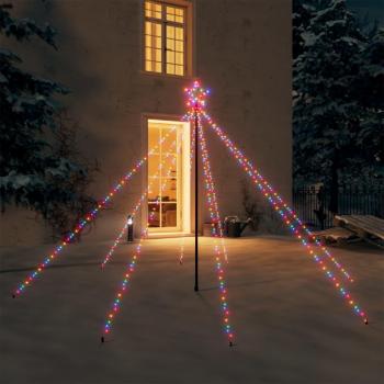 Weihnachtsbaum-Lichterkette 400 bunte LEDs 2,5 m für Innen und Außen