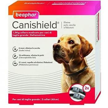Beaphar Canishield per Cani Taglia Grande, 65 cm, Confezione Risparmio di 2 Collari Medicati