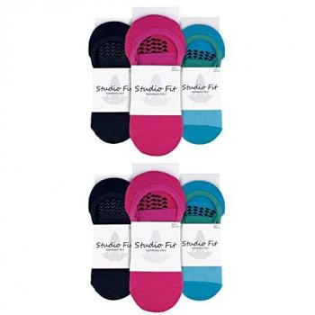 6 Pair Multipack Invisible Yoga Socks with Straps