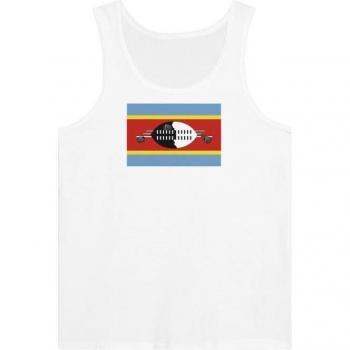Abbigliamento unisex Eswatini top bianco 100% cotone
