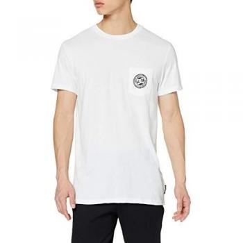 Hombre Camiseta con Bolsillo DC Shoes Basic, Snow White, XL (XXL)