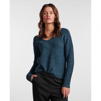 Pieces V-Ausschnitt-Pullover PCELLEN LS V-NECK KNIT NOOS BC mit Wolle