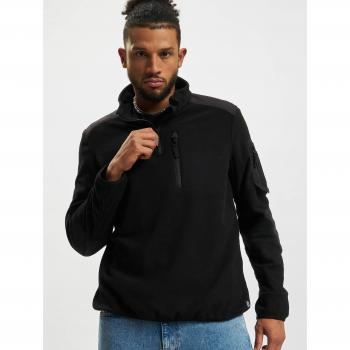 Felpa Uomo Fleece Troyer Ripstop Nero Brandit S-5XL