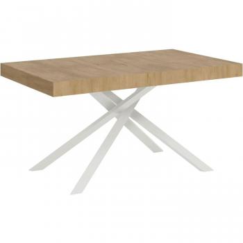 Itamoby Table 90 × 140 cm (244 cm) avec effet bois chêne