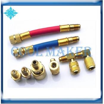 Adaptateur multi‑réservoir R134a/R12 – Kit de connexion climatisation en laiton