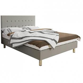 Confort Logan 100 – Cama Continental Doble Gris, 140×200 cm con Tapiz y Somier incluido
