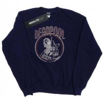 Deadpool Retro Circle Pullover – Women's Navy 2XL