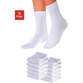 Arbeits-Socken GO IN Damen 35-36, weiße Uni & Muster, elastisch, für Pflegepersonal