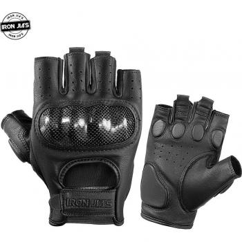 IRON JIA'S Breathable Leather Motorcycle Gloves for Men