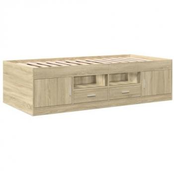 Daybed with Drawers Sonoma Oak 100x200 cm Vidaxl