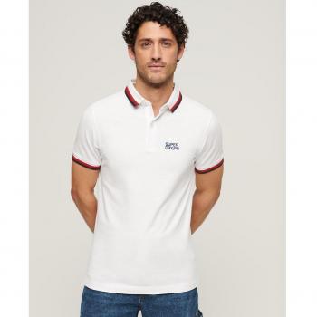 Polo Superdry Bianco A Maniche Corte Relaxed Tipped 2XL