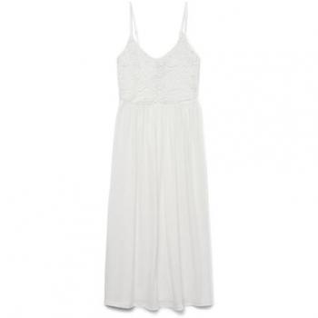 White VERO MODA Midi Dress with Lace – XS Size