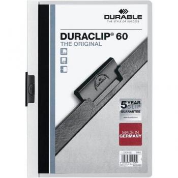 Durable Duraclip 60, Clipmappe, 5 Stück, weiß