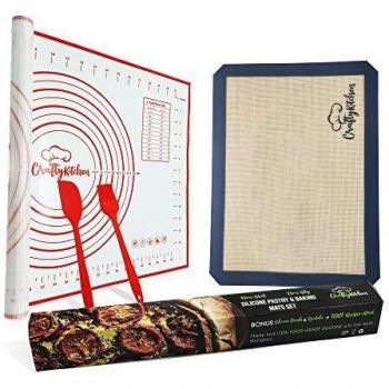 Silicone Baking Essentials Pack: 5 Non‑Stick Mats, Pastry Sheet, Utensils, 1001 Recipe eBook